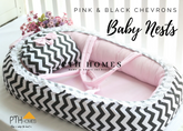 Baby Nest - Pink Chevron
